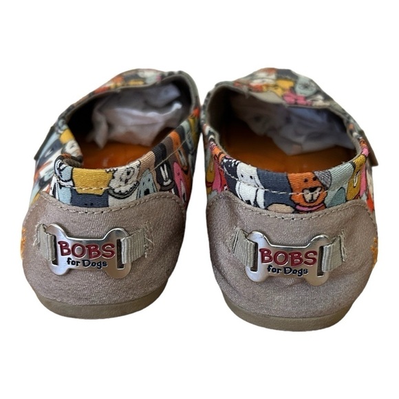 Bobs Skechers Wag Party Multicolor Dog Print Slip On Alpargata Flats - Picture 5 of 8
